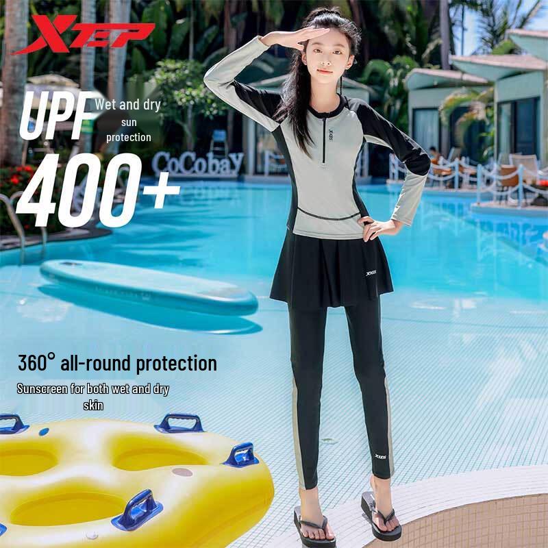 Xtep Girls  Long Sleeve Sun Protection Swimsuit 170