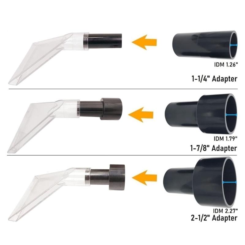 Universal Vacuum Attachment Set Plastic Texture Suitable for Carpet Upholstery and Automatic Detailing Compact Size