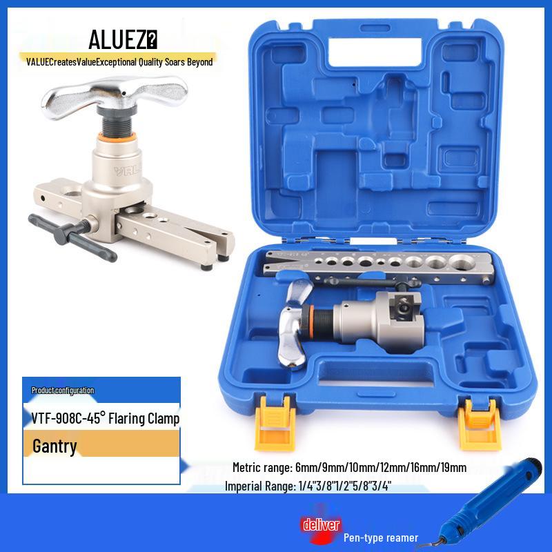 Copper Pipe Flaring and Reaming Tool VFT-908 (Metric & Imperial)