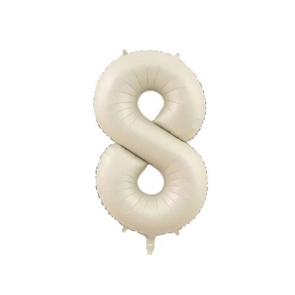 32-inch Coffee Caramel Chocolate Number Balloons - Birthday Party Foil Decorations