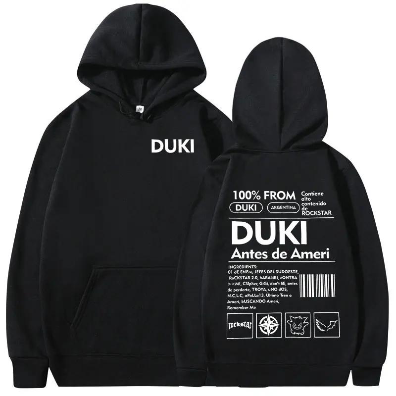 Duki Hip-hop Singer Rock Rap Classic Men Plus-size Sports Hoodie Street Harajuku Fashion Autumn Winter Long-sleeve Sweatshirt