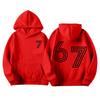 Men's Printed Hooded Long Sleeved Sweatshirt For Casual Sports Comfort