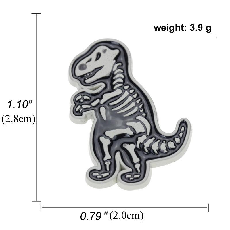 Anime Dinosaur Lapel Pin: Japanese & Korean Style Enamel Brooch for Men's Fashion