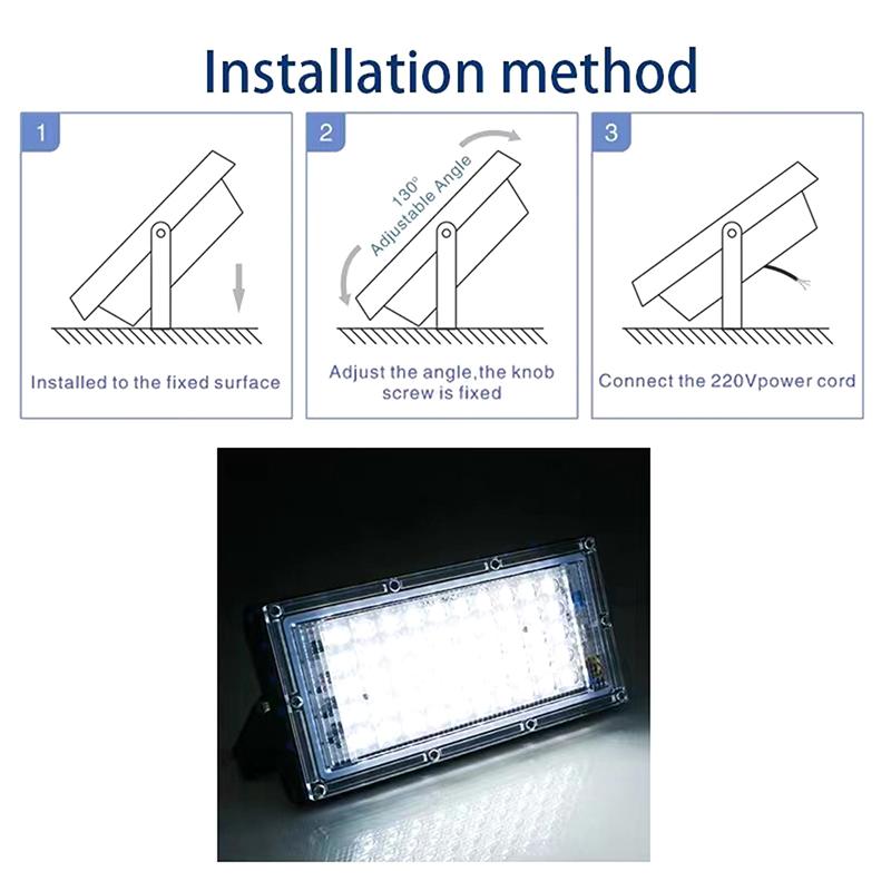 50W Led Reflector Flood Light Outdoor Lighting Ip65 Waterproof Spotlight 220V Garden Lighting Projectors Wall Lamp