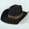Popolare cappello western da cowboy in camoscio stile europeo e americano per uomo e donna, semplice e alla moda, a tesa larga, cappello jazz