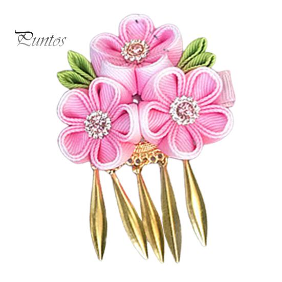 

Заколка для волос с кисточкой, блестящие стразы, цветочное украшение, легкая универсальная заколка для волос, аксессуары для волос розовый