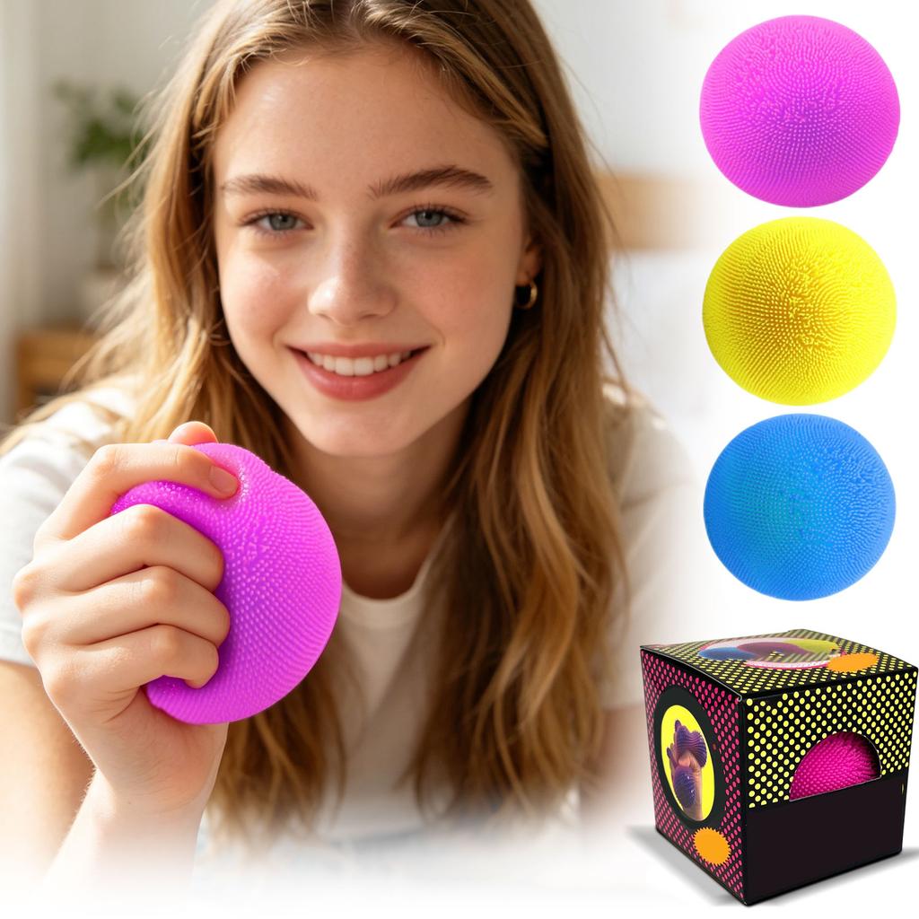 Textured Squeezable Ball for Stress Relief and Sensory Stimulation Suitable for Adults and Children with Durable Material