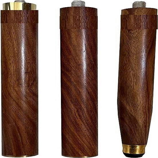 Canne de marche antique victorienne en bois marron avec poignée tête de cygne