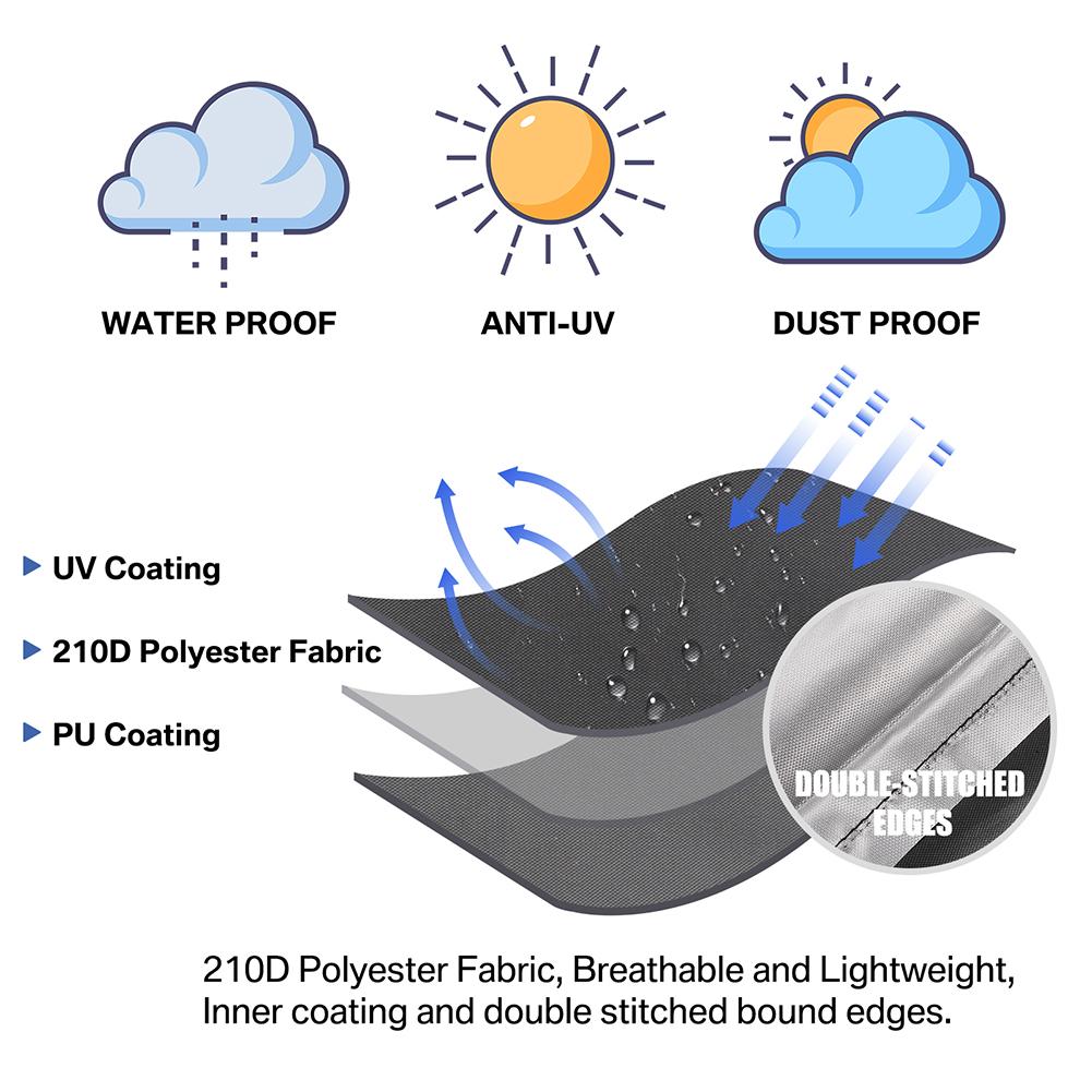 Patio Hanging Egg Chair Cover Waterproof 210D Heavy Duty Single/Double Seat Cocoon Swing Egg Chair Covers Garden Dust Protector cachi