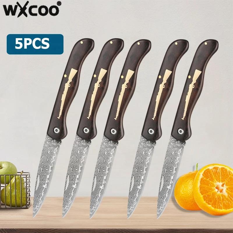 WXCOO Stainless Steel Folding Knife Multipurpose Knife for Cutting Vegetables Fruits Meat Kitchen Perfect for Home Cooking