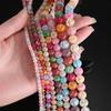 1String 4-10mm Mixed Color Glass Beads Round Crackle Spacer Beads DIY Bracelet Necklace for Jewelry Making Supplies Accessories