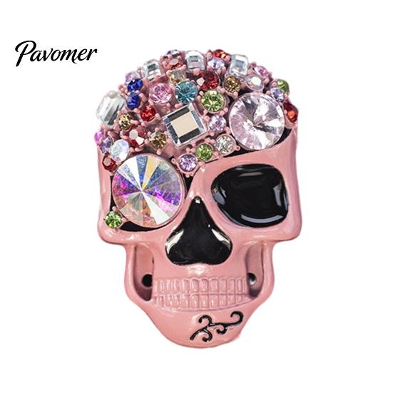 Luxury Rhinestone Car Clip Bling Skull Vent Clips, Diffuser Clip, Shiny Air Freshener Conditioner Decoration, Funny Auto Interior Accessories