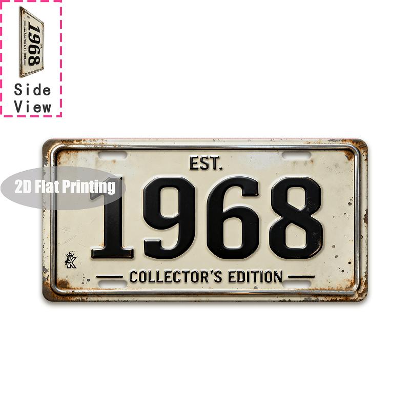 Vintage Distressed City Anchor Year Slogan License Plate Metal Tin Sign Retro Wall Decor For Bar Cafe Home Garden