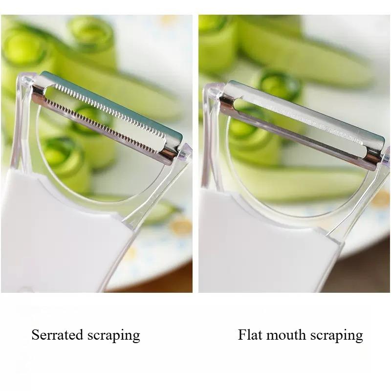 Japanese Vegetable Peeler Multi-Function Kitchen Peeling Tool for Potatoes Apples Ergonomic Fruit Peeler with Blade Guard