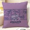 Cartoon Comic P Chan RRanma   Pillow Case Natural Linen Organic Fabric DoubleSided Printing Sofa Home Decor Gift Pillow Case