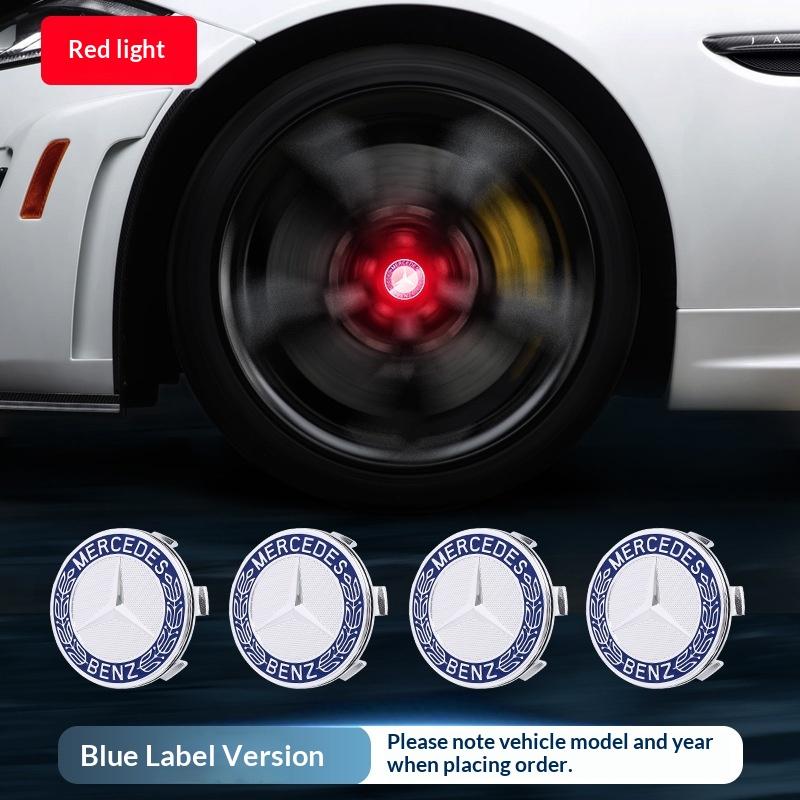 4 pieces 75mm suitable for Mercedes Benz W204 W205 AMG E210 E214 W222 magnetic levitation LED lighting hub cap lights SP3