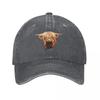 Scottish Highland Cow Beauty Baseball Cap Kids Hat Derby Hat Military Cap Unisex Womens Golf Clothing Unisexs