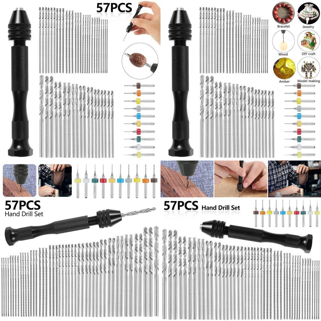 Comprehensive 57pcs Mini Micro Twist Drill Bits Set Ideal For Crafting And Wood Projects