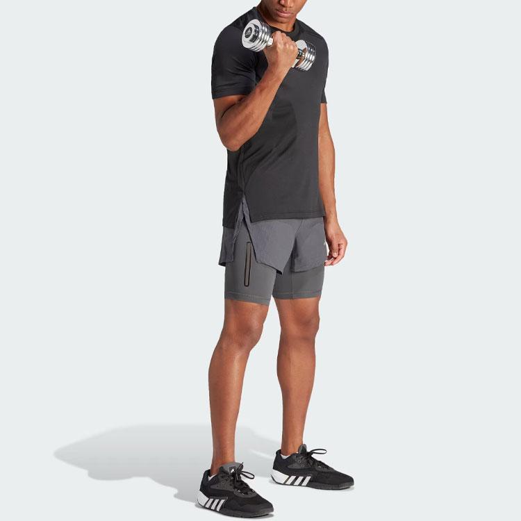 Adidas Heat.Rdy Hiit Elevated Tee Solid Logo Sports Fitness Short Sleeve T-Shirt Men Tops Black IM1099
