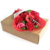 Soap Flower Bouquet In Box, Red