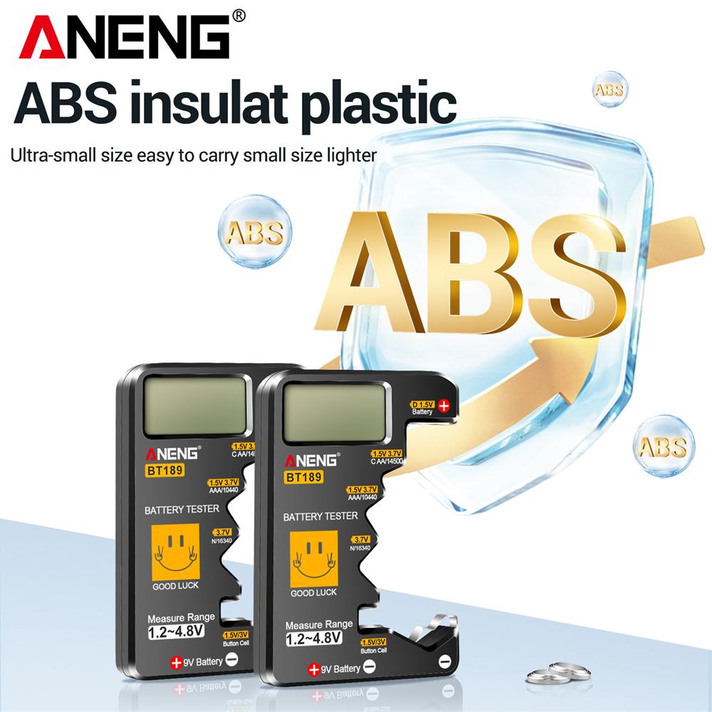ANENG BT189 Battery Tester Easy To Carry Variety of Batteries Tests Tools Digital Display Level 1.2~4.8V Insulating Plastic