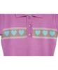 High School Disco Heart Ruffle Knit Ops_Pink
