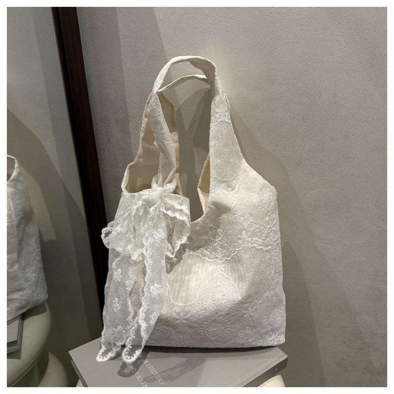 Niche design tote bag female students class gentle wind shoulder bag leisure shopping bag