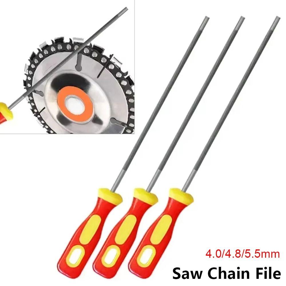 1Pcs Round Chain Files 4.0/4.8/5.5mm Sharpening Tool Durable Saw Sharpener Hand Tools Accessories