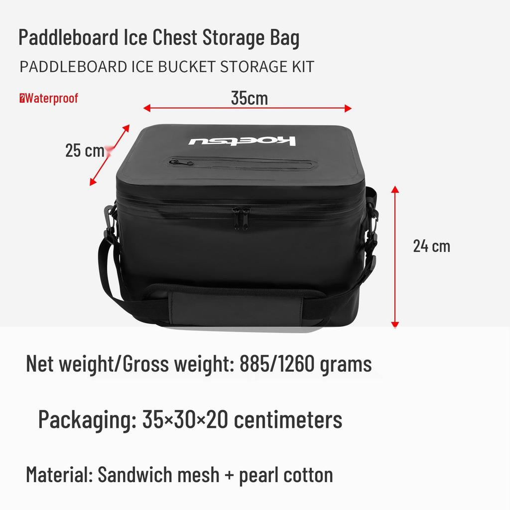 Bolsa de Almacenamiento Aislada para Paddleboard KOETSU con Bolsa de Hielo y Hebilla Giratoria