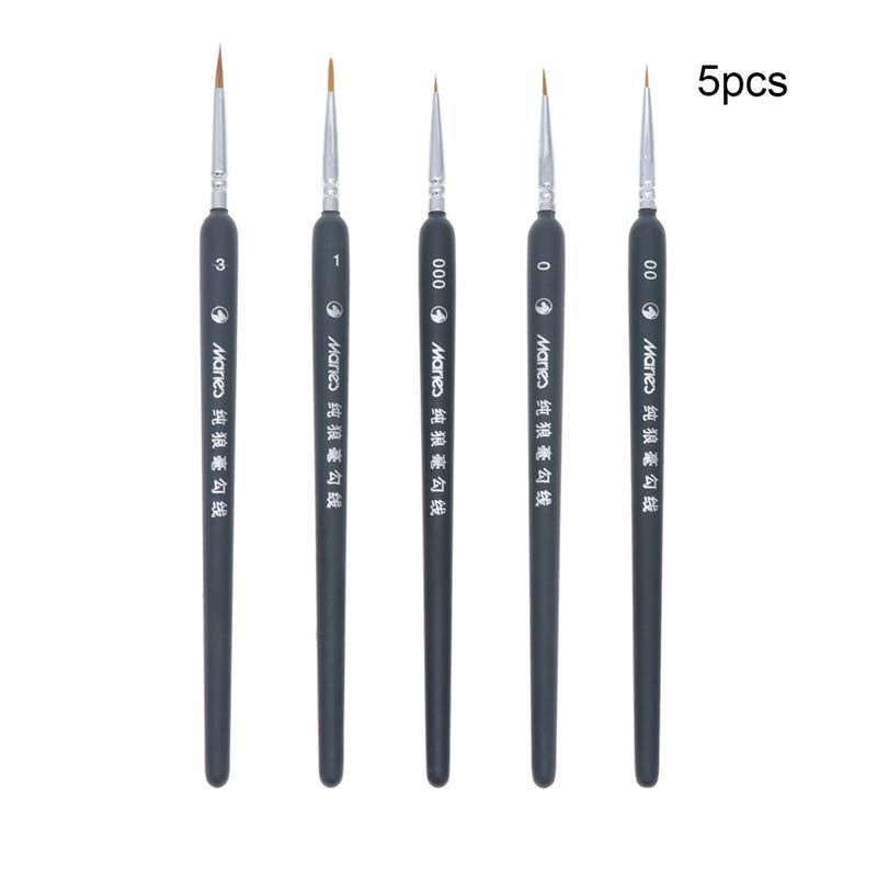 3pcs 3/ Miniature Gell Professional Nylon Brush Acrylic Painting Thin Hook Line Pen Supplies Hand Painted A3