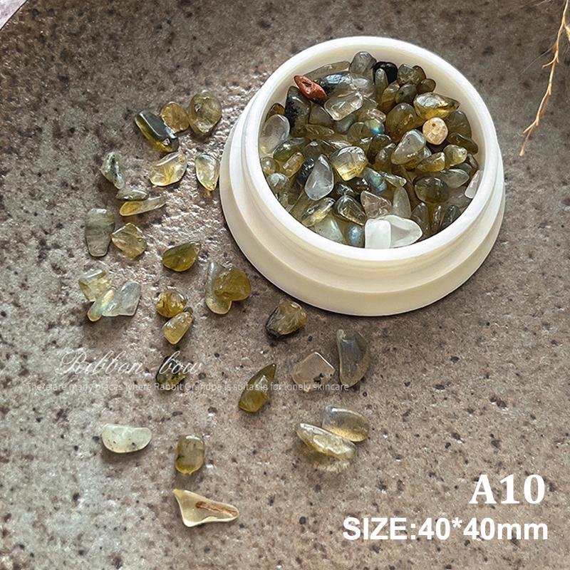 

1 Box Mini Colorful Natural Stone Nail Charms Irregular Crystal Stone Nail Accessories For Diy Nails Decorations