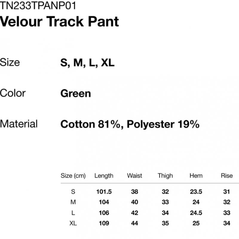 Thisisneverthat Velour Track Pant Green