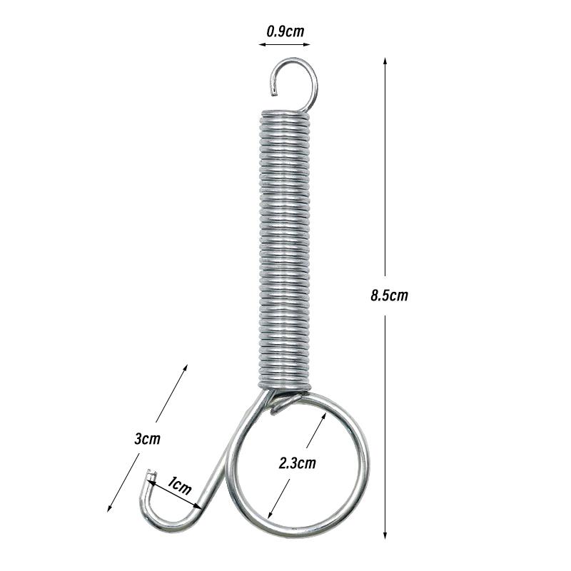 20 pz. Scatto a Molla Multiuso per Gabbie per Animali Scatto a Molla 8,5 mm Molla di Tensione per Porta Gabbia di Coniglio con Gancio per fissare gabbie per animali domestici