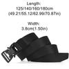 Quick Release Alloy Buckle Waistband 125 140 160 180cm Training Weave Waist Band Canvas Strap