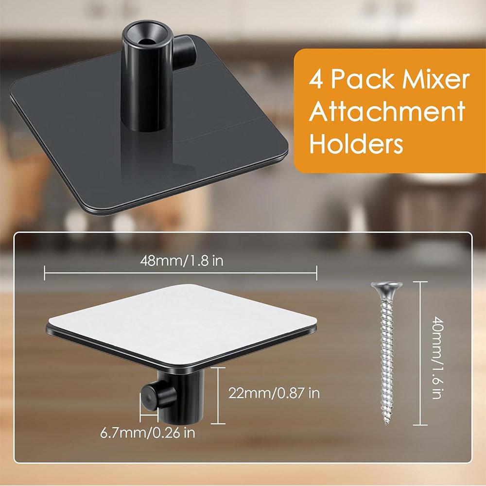 4 szt. Uchwyty na akcesoria do miksera stojącego z 4 śrubami Do przechowywania trzepaczki z elastyczną krawędzią
