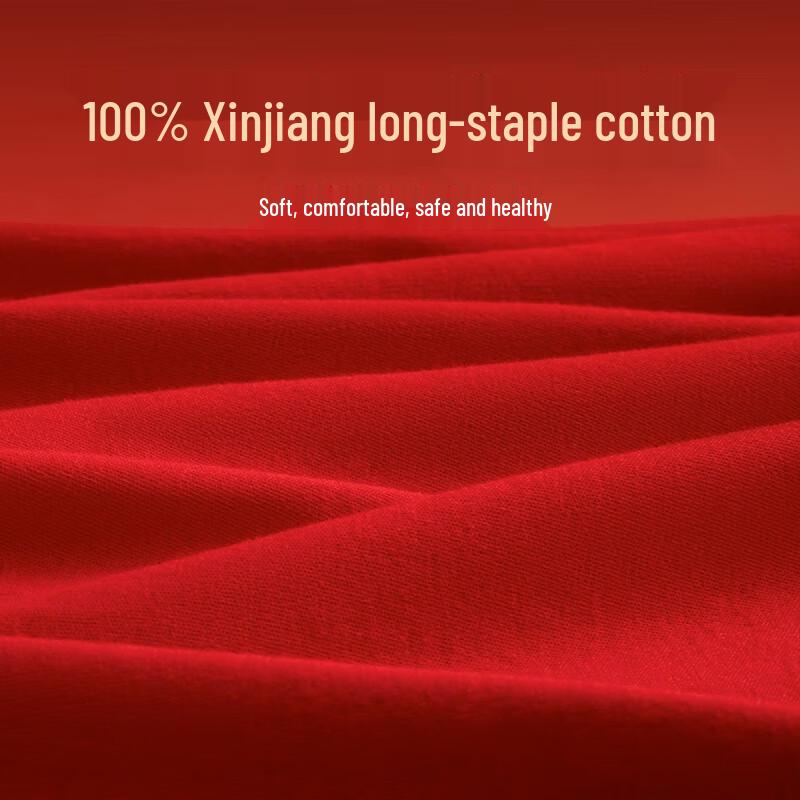 Lonsa Men's Red 100% Cotton Thermal Long Johns