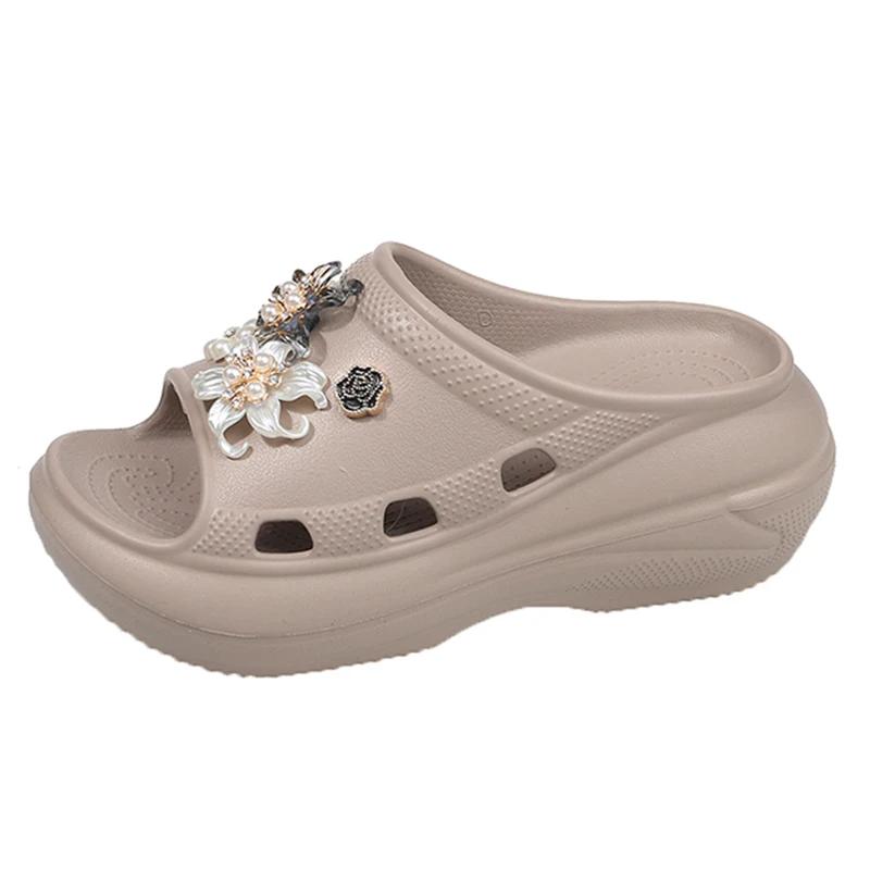 Fashion Fashion Slippers 2025 Chunky Platform Women Shoes Wedge Slippers Women Summer Sandals Woman Comfy Open Toe Non Slip Beach Shoes