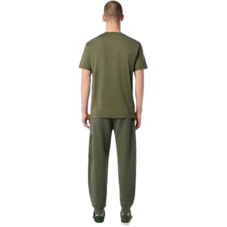 Stone Island Logo Elastic High Waist Loose Casual Pants Men bottoms Military-Green 811564020-V0059
