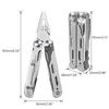 HFS(R) Multi-Function Pliers, Multi-Tool, 16-in-1, Camping, Foldable, with Storage Bag