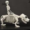Halloween Yard Decoration Decoration, Skeleton Riding Dog Statue, 52cm Large Bone Figure for Texture Decor Display, Spooky Child Hound Haunted