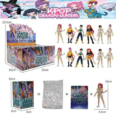 12pcs/Set Kpop Demon Hunters Action Figure Blind Box Toy Derpys Tiger Rumi Mira Zoey Sussy Figurine Doll For Fans Birthday Gift