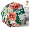 Tropical Fruit And Flowers Compact Travel Automatic Umbrella Retractable Design with 8-Rib Durability Sturdy Construction All-Season Travel