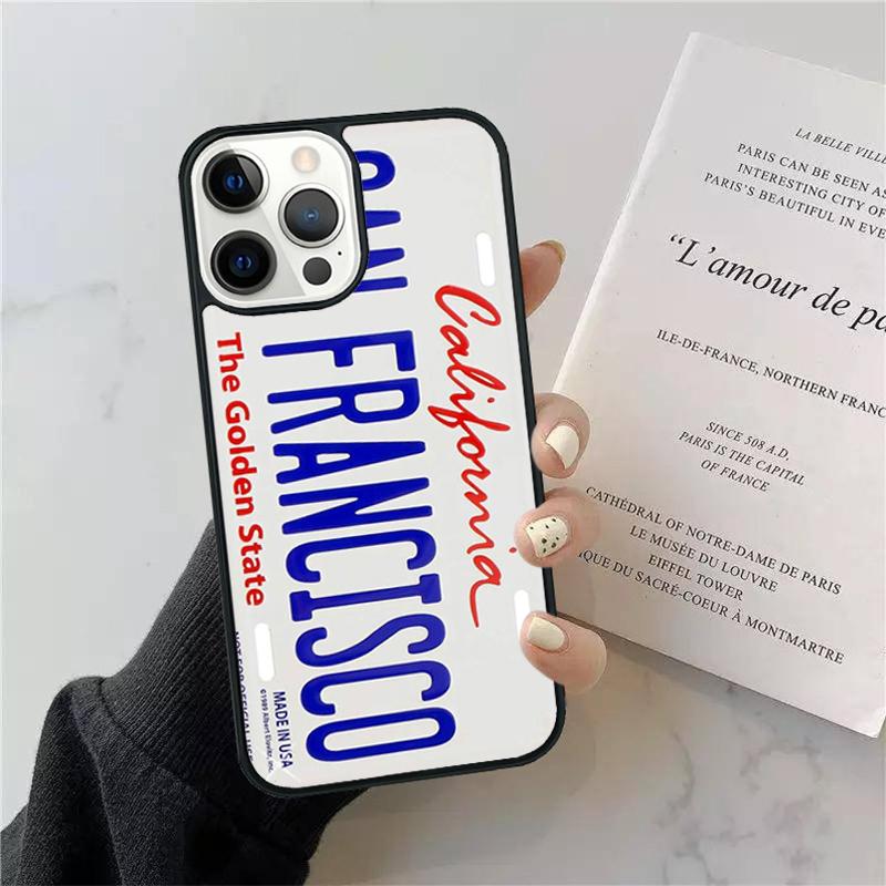 LICENSE NUMBER PLATES Phone Case Cover For iPhone 17 Air 13 15 Pro Max 16 14 Plus 12 11 Apple Max Coque