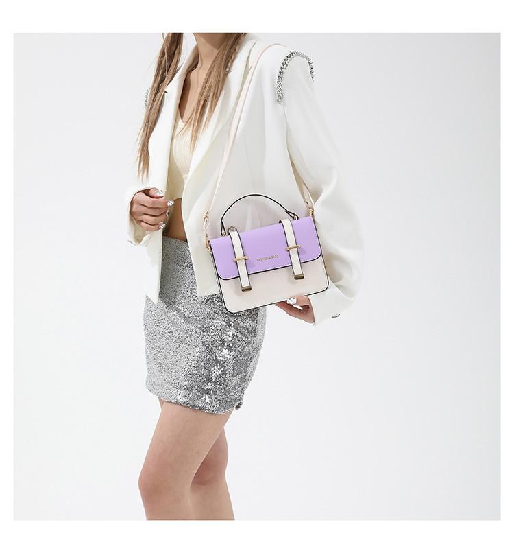 Chic Colorful 2024 Fashion Small Shoulder Bag Women's Texture Handbag Street Style