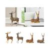 Reindeer Figurines Resin Deer Statues Nordic Miniature Deer Sculptures, Ornaments for Bedroom, Office Tabletop Cabinet Decor