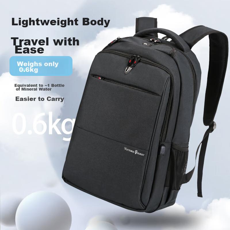VICTORIATOURIST Laptop Backpack for Men, 16-Inch Notebook Bag, Large Capacity Student Backpack, Travel Business Backpack for Work Trips
