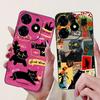 For Tecno Spark 10 Pro Phone Case Spark 10Pro 4G KI7 Elegant Floral Cat Printing Soft Silicone TPU Cases