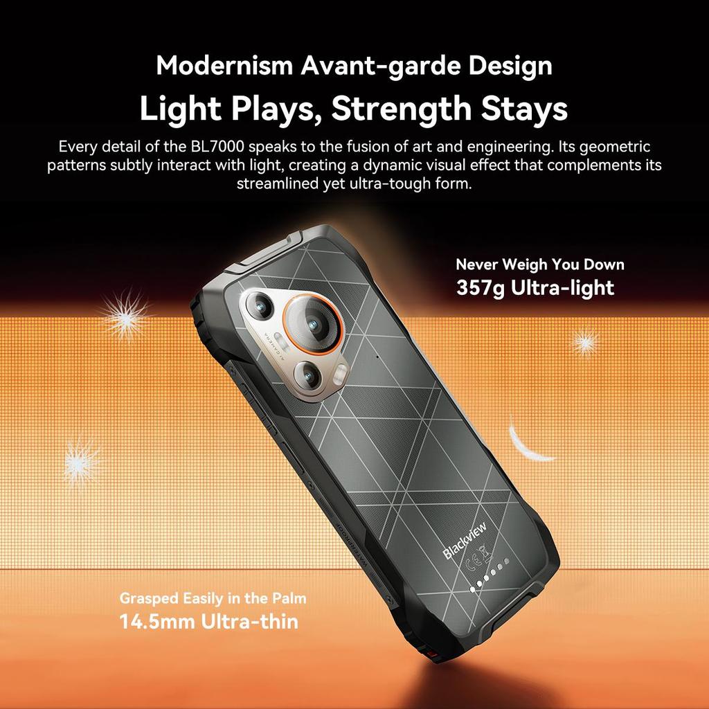 Blackview BL7000 5G 8GB 256GB Android 15 Robustní smartphone 6,78 palce 120HZ Mobilní telefon 7500mAh