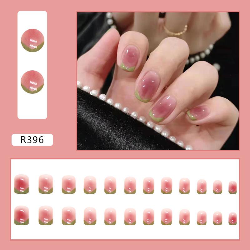 24ks/krabice Rouge Glitter Umělé nehty Odnímatelné Umělé nehty Nositelné Umělé nehty Lis na nehty Tipy na akrylové nehty Zdobení nehtů