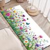 1Pcs Colorful Flowers Butterflies Non-Slip Washable Area Rug Runner for Entryway, Living Room, Bedroom & Patio